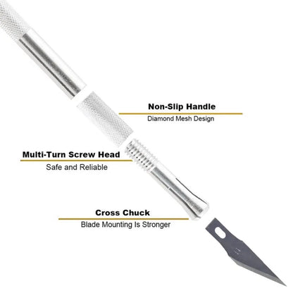 Non-slip Metal Engraving Knife Set with 40 