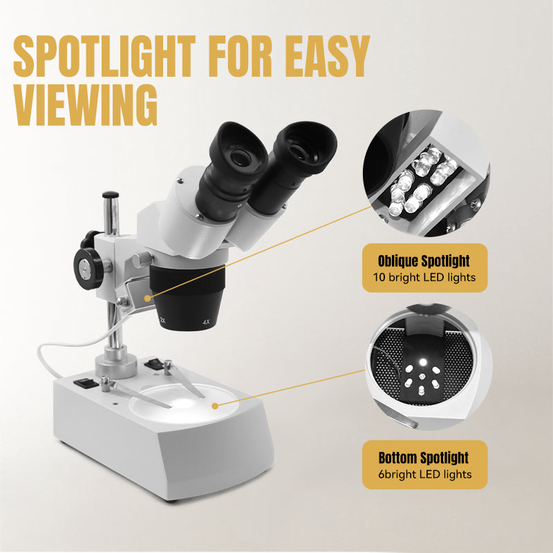 Optical Stereoscopic Microscope with Dual Light Source LED, HH-MS05A