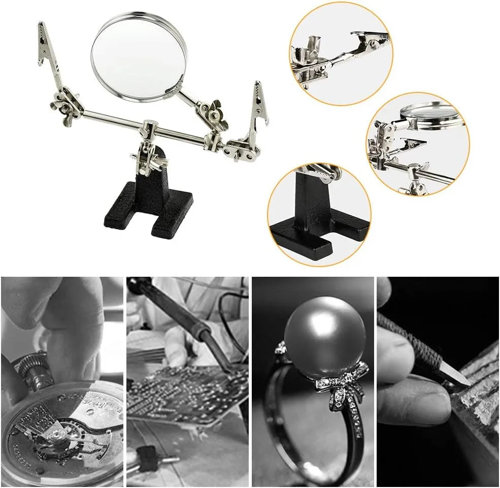 High Quality Three-Bracket Magnifying Glass Welding Auxiliary Fixture, HH-WW03
