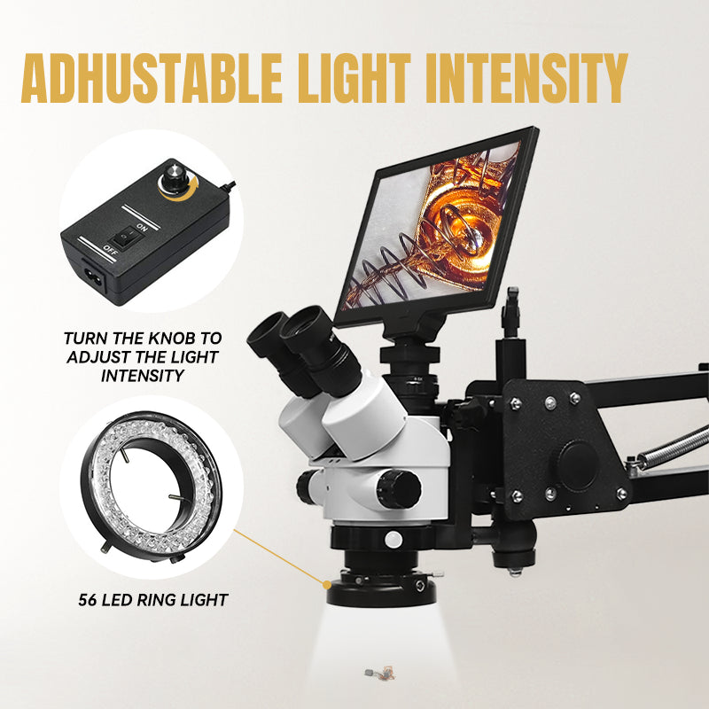 LCD Digital Trinocular Stereo Microscope, HH-MS01B