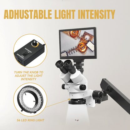 LCD Digital Trinocular Stereo Microscope, HH-MH01B