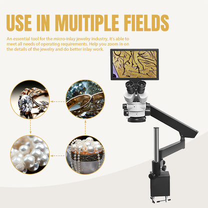 LCD Digital Trinocular Stereo Microscope, HH-MH01B