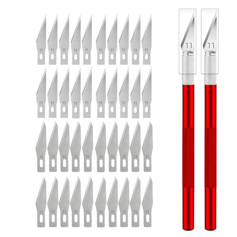 Non-slip Metal Engraving Knife Set with 40 