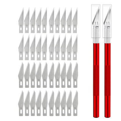 Non-slip Metal Engraving Knife Set with 40 