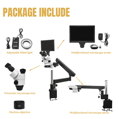 LCD Digital Trinocular Stereo Microscope, HH-MH01B