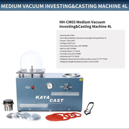 Medium Vacuum Investment Casting Machine for Jewelry Production, HH-CM03