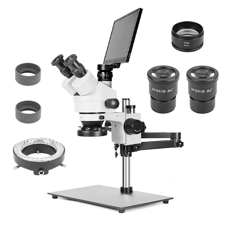 Trinocular Stereo Microscope with Base Plate, HH-MH02B